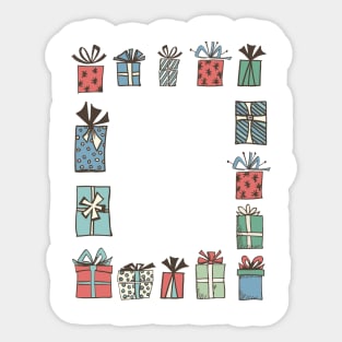 Holiday Gift Frame Sticker